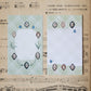 Loidesign Mini 5 Size Floral Tray Memo Paper Set - Lily of the Valley Collection, Tracing Paper + Double-sided Writing Paper