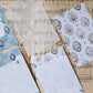 Loidesign Mini 6 Size Floral Tray Memo Paper Set - Lily of the Valley Collection, Tracing Paper + Double-sided Writing Paper