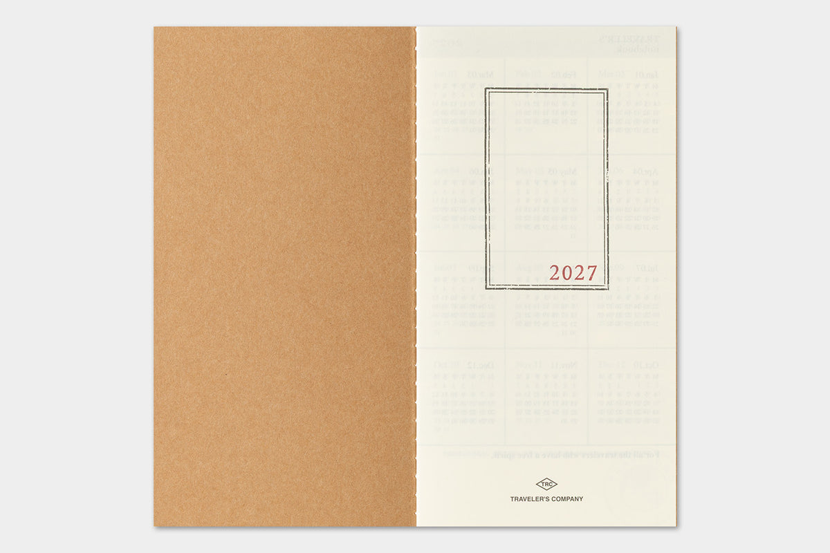 TRAVELER'S Notebook 2027 - Regular Size, Monthly (Pre-order Now, Shipping Starts After 10/19)