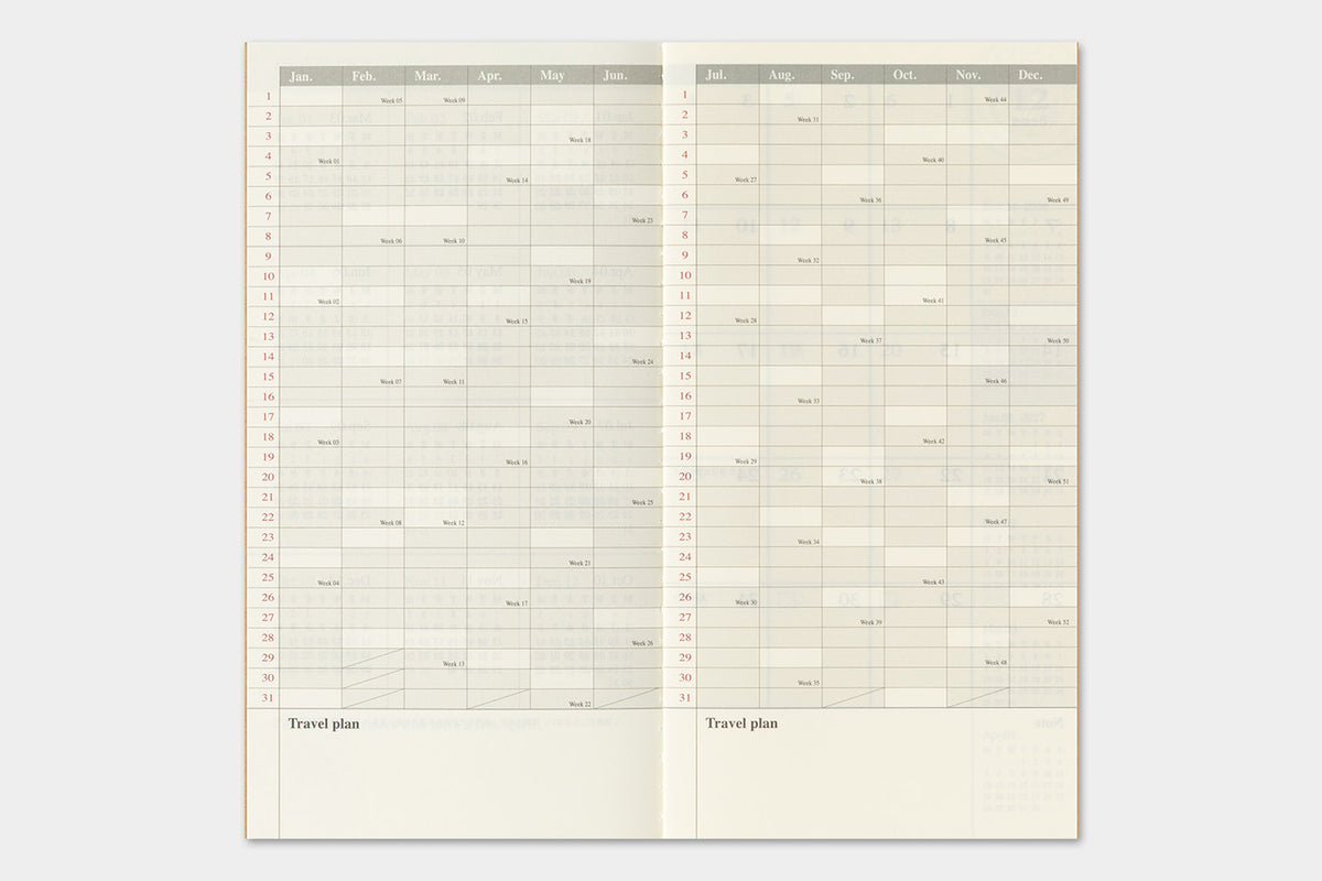 TRAVELER'S Notebook 2027 - Regular Size, Monthly (Pre-order Now, Shipping Starts After 10/19)