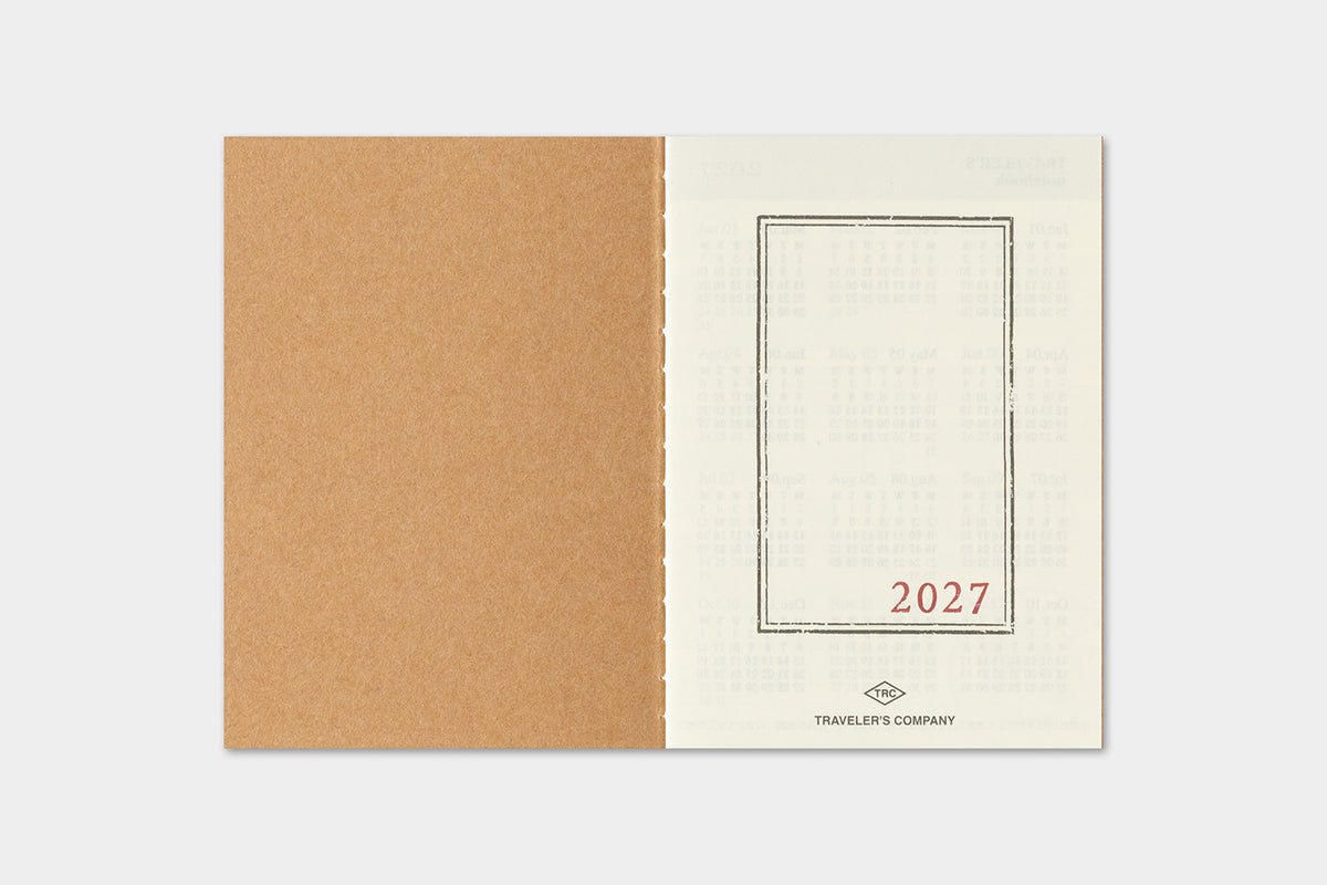 TRAVELER'S Notebook 2027 - Passport Size, Monthly (Pre-order Now, Shipping Starts After 10/19)