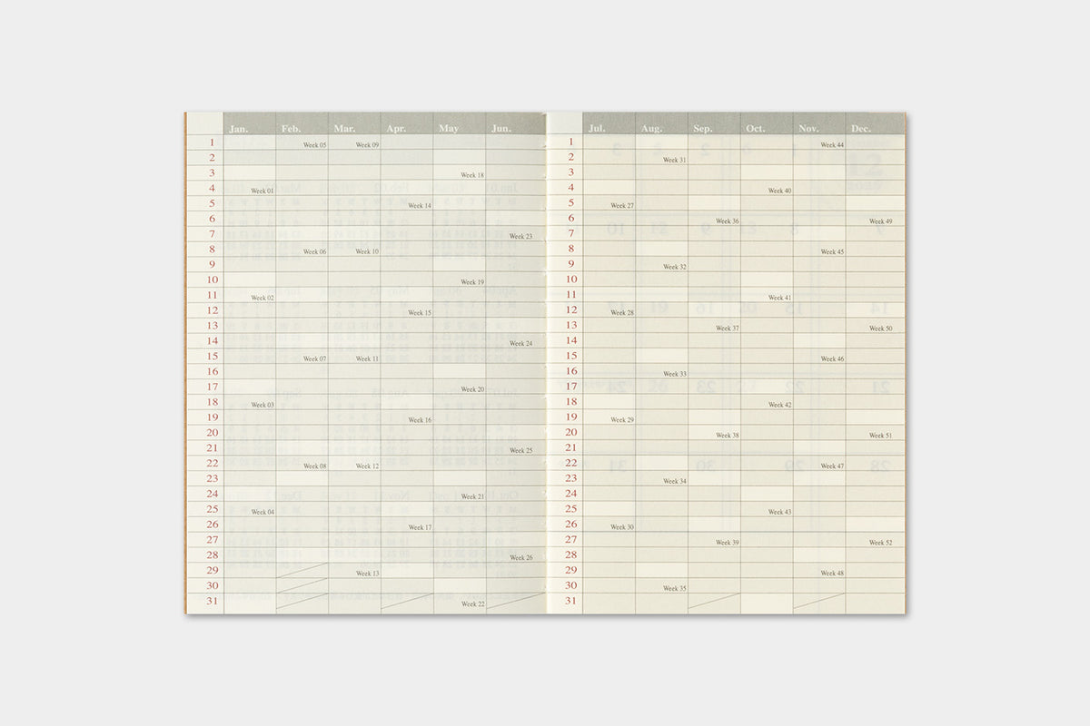TRAVELER'S Notebook 2027 - Passport Size, Monthly (Pre-order Now, Shipping Starts After 10/19)