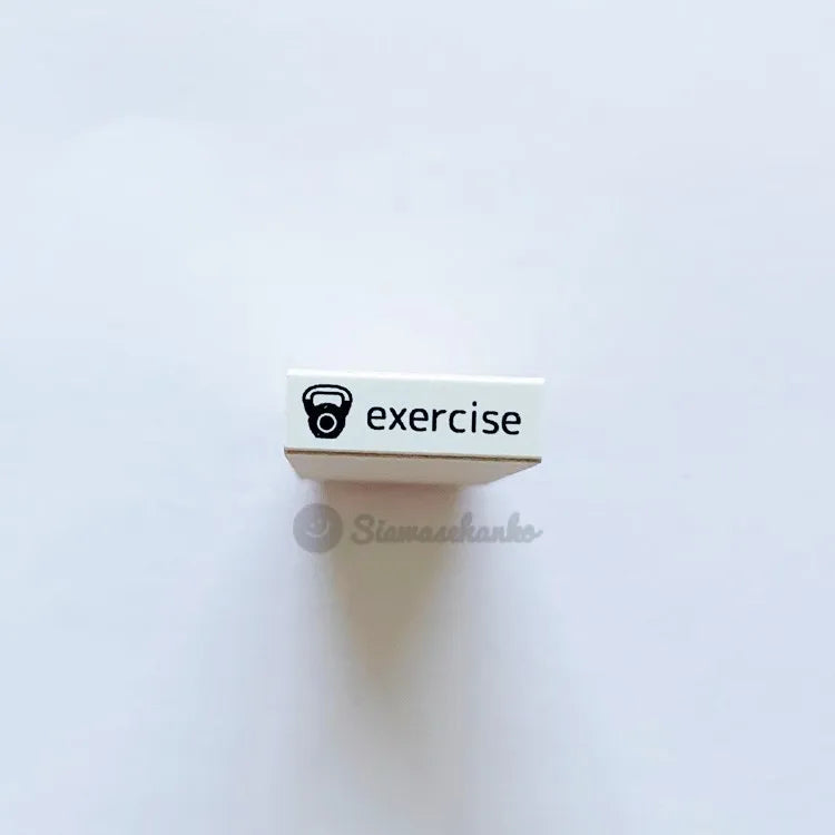siawasehanko SUNKODO Skincare and Exercise Rubber Stamps, 2 designs