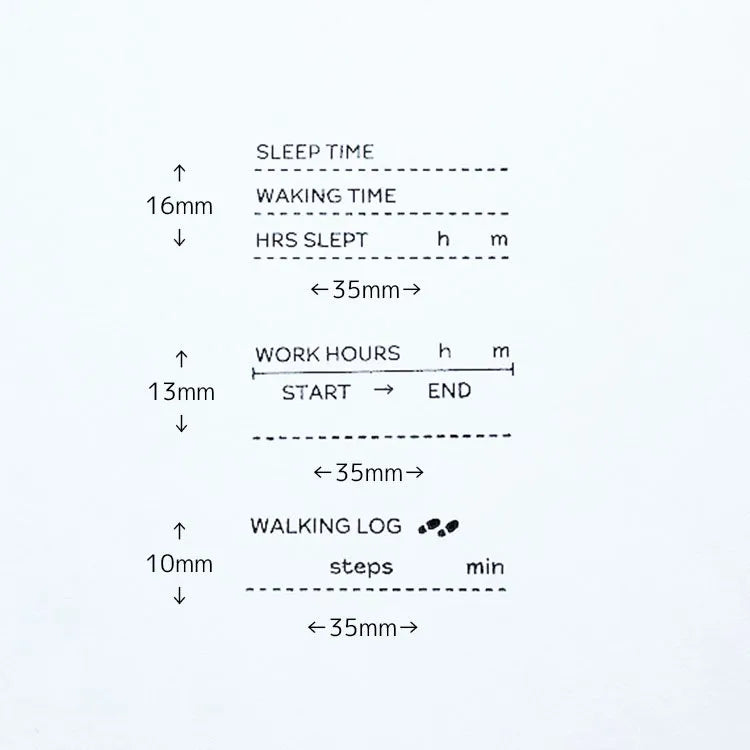 siawasehanko SUNKODO Log Series Rubber Stamps, 3 designs