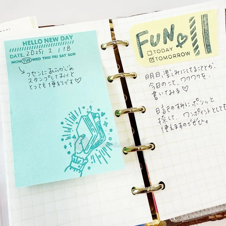 siawasehanko SUNKODO FUN Series Rubber Stamps, 5 designs