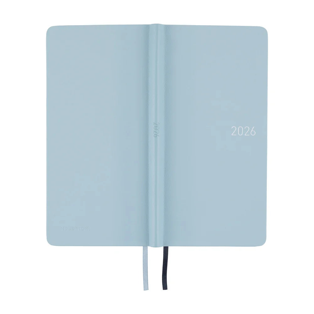 Hobonichi Weeks 2026 - Leather: Snow Blue