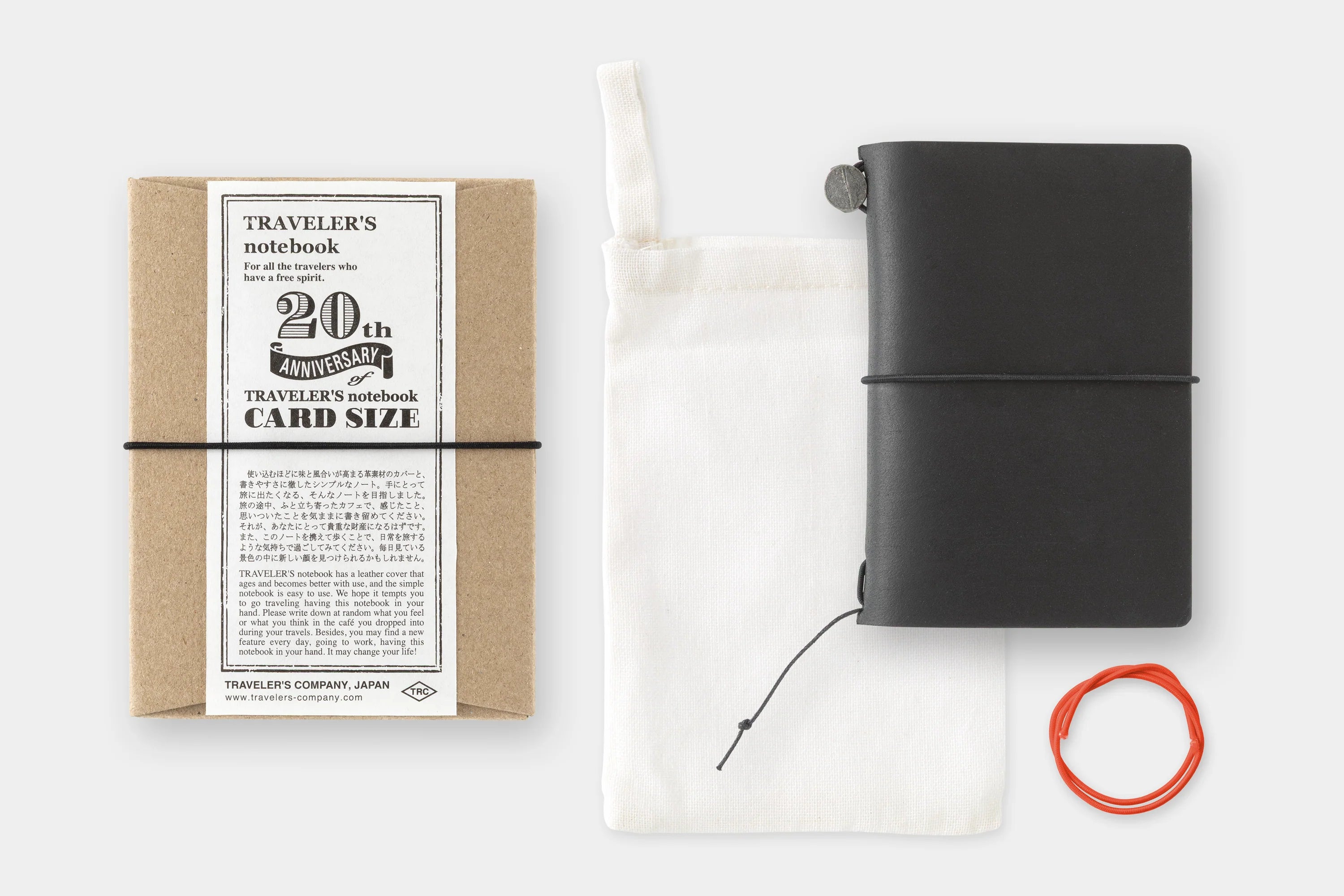 TRAVELER'S notebook 20thCARD SIZE SET 2種 TRAVELER'S Notebook - Card Size - 20th Anniversary Set - Black