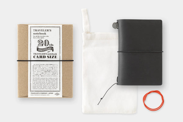 TRAVELER'S notebook 20thCARD SIZE SET 2種 TRAVELER'S Notebook - Card Size - 20th Anniversary Set - Black