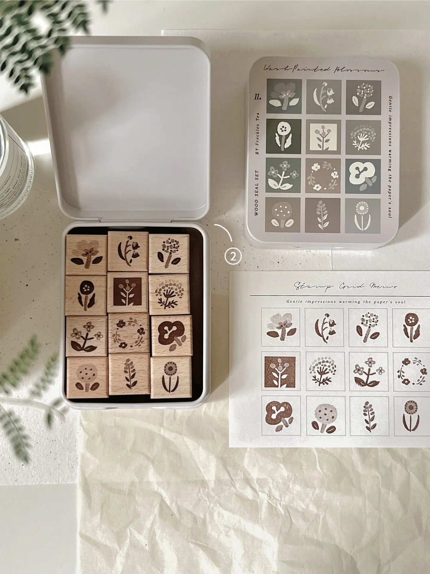 Freckles Tea Vol.5 Rubber Stamp Set - Ink Flowers