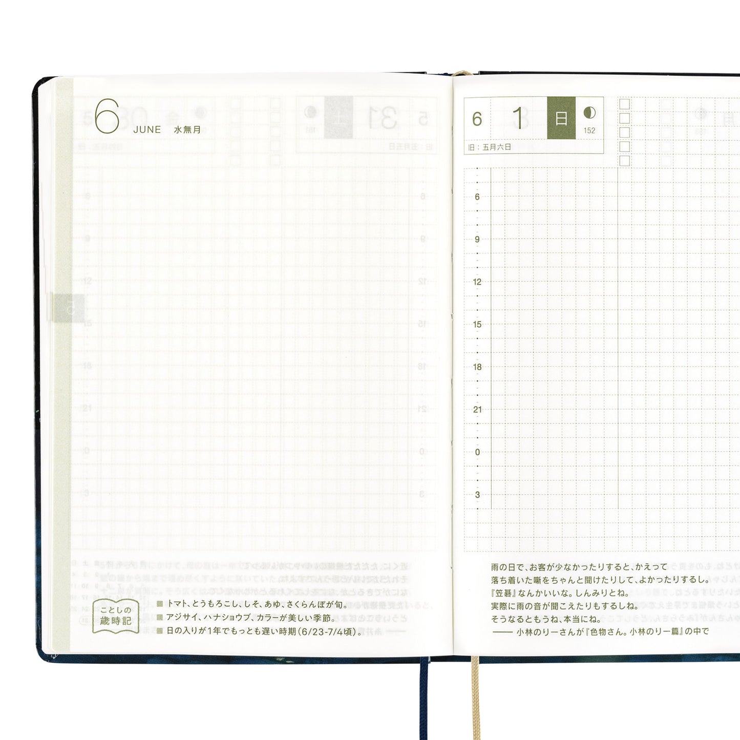 Hobonichi Techo 2025 HON A5 - Hiroko Kubota: Crescent Moon Delivery