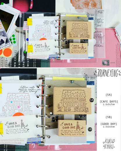 kurukynki Rubber Stamp - Journeying, 2 designs