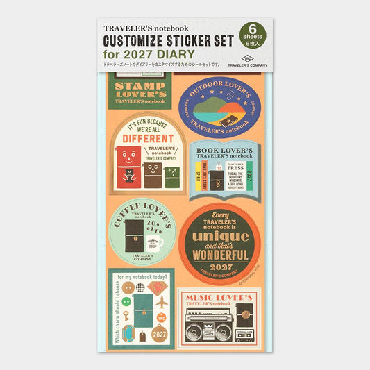 TRAVELER'S Notebook - Customized Sticker Set, 2027 Limited Edition (Pre-order Now, Shipping Starts After 10/19)