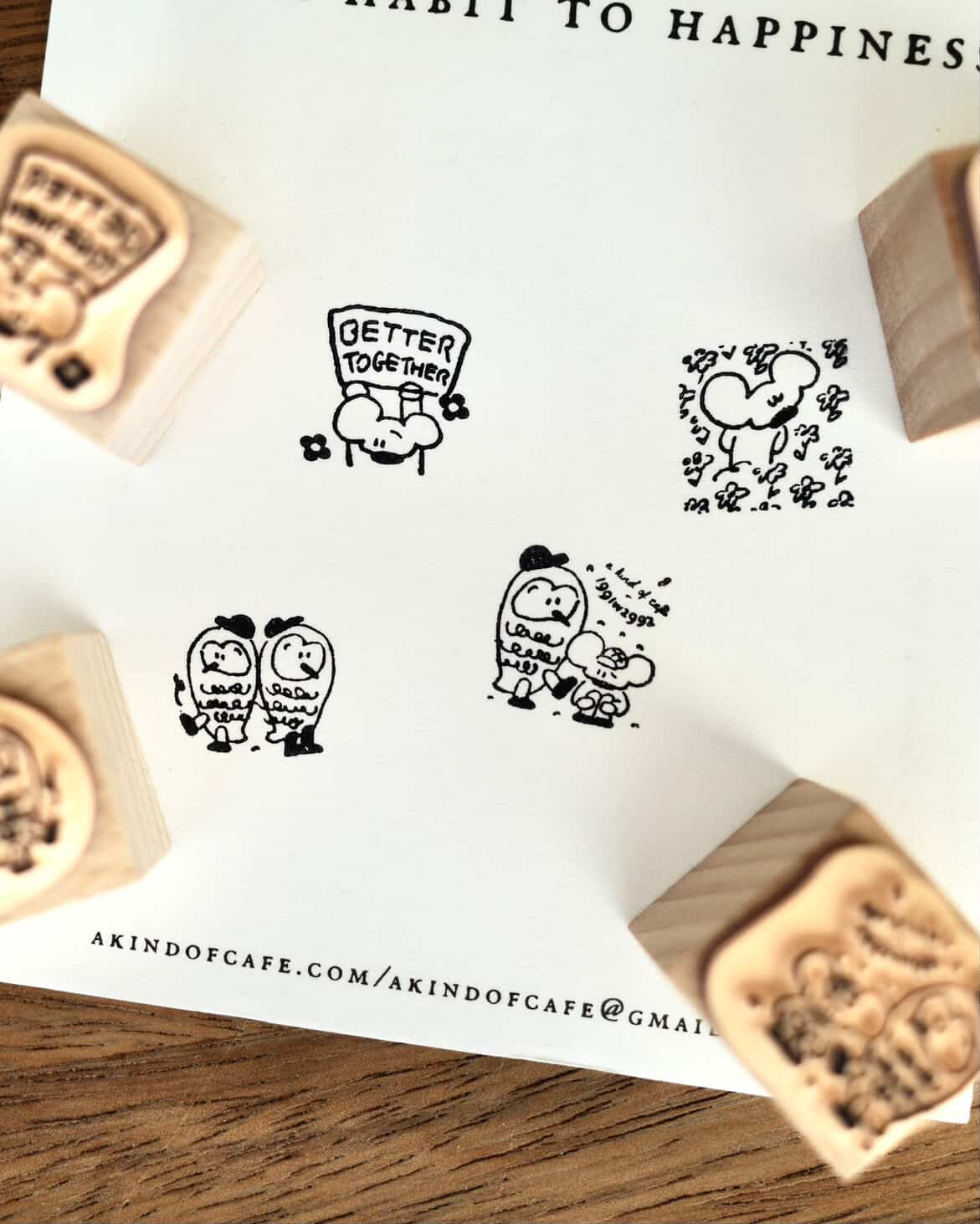 a kind of café x 1991w2992 Mini Stamp Set - Gacha Gacha, Limited Edition