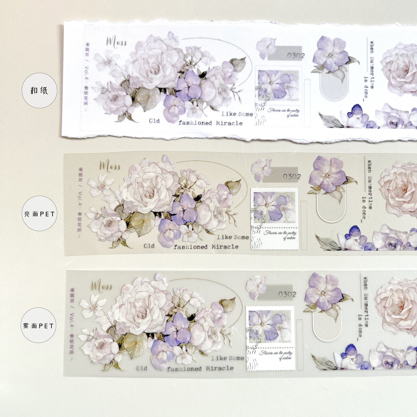 Freckles Tea Vol.4 Spring Flowers Washi/PET Tape