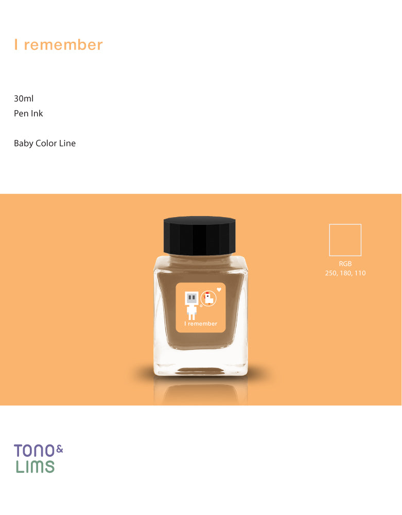Tono & Lims Bottled Ink - I Remember, Baby Color Collection