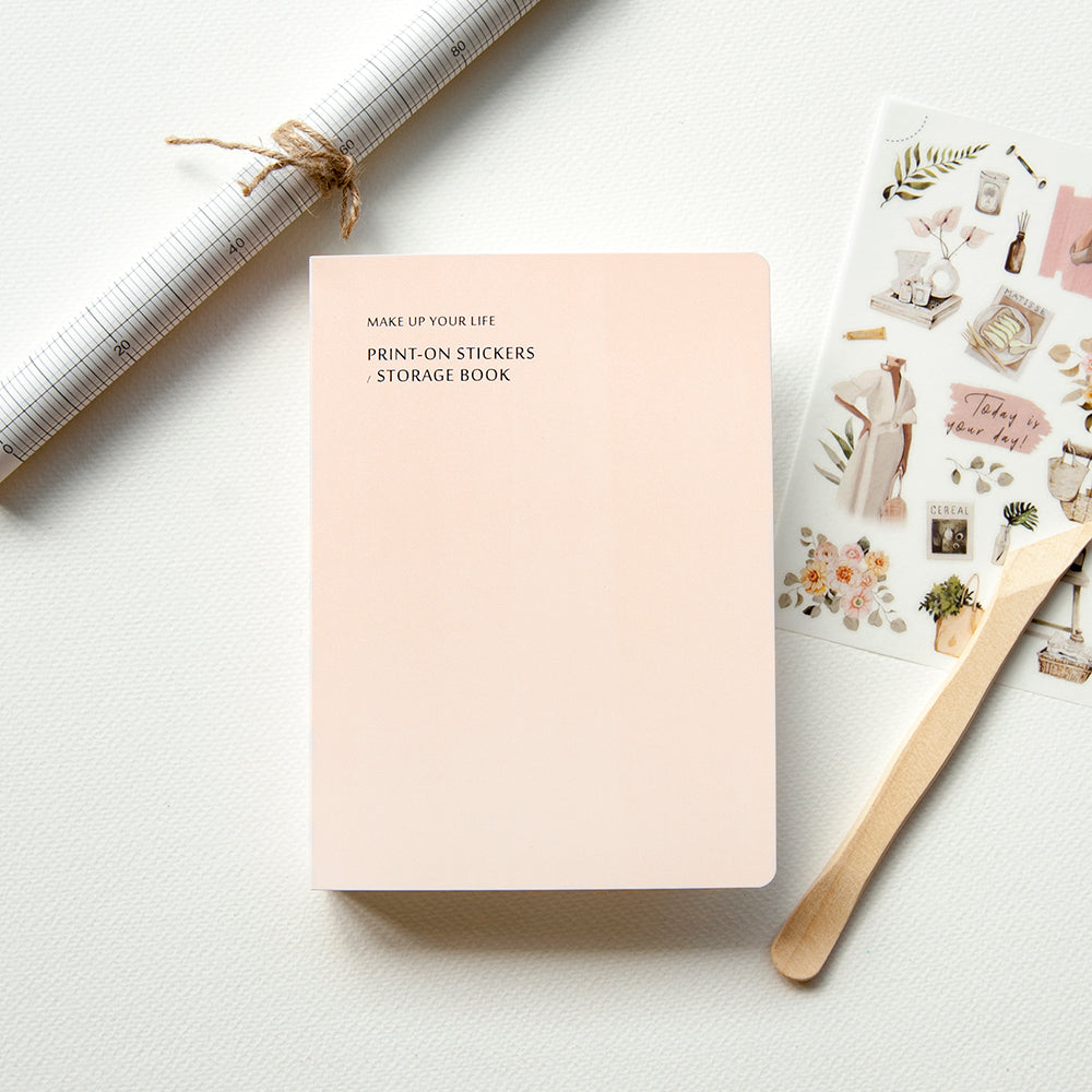 MU Storage Folder for Print-On Stickers, Nude Pink