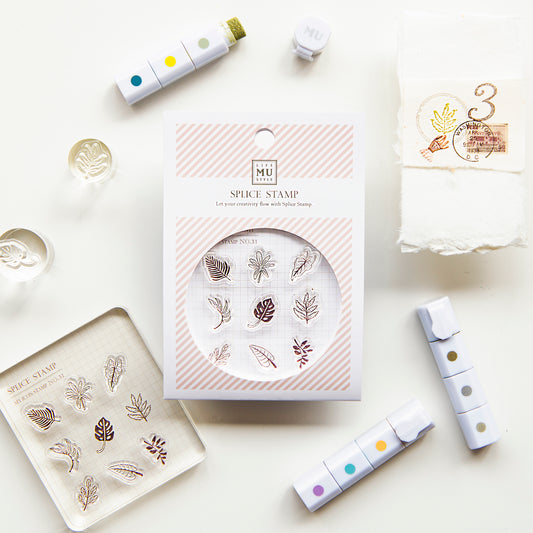 MU Lifestyle My Icon Clear Stamp Set - No.31 Leaves