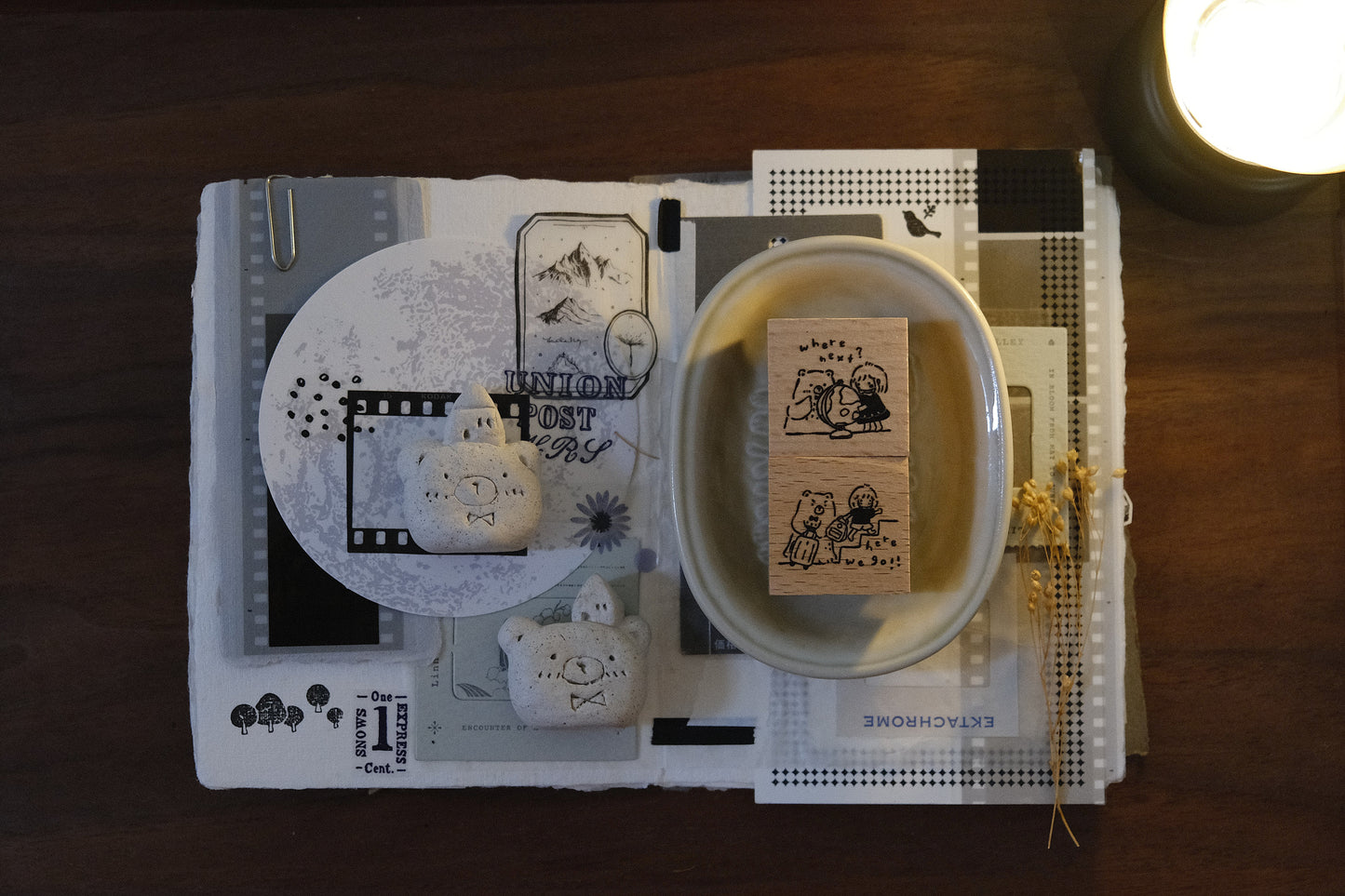 Eileen Tai Rubber Stamp - Bear&Girl Collection - Smaller Size