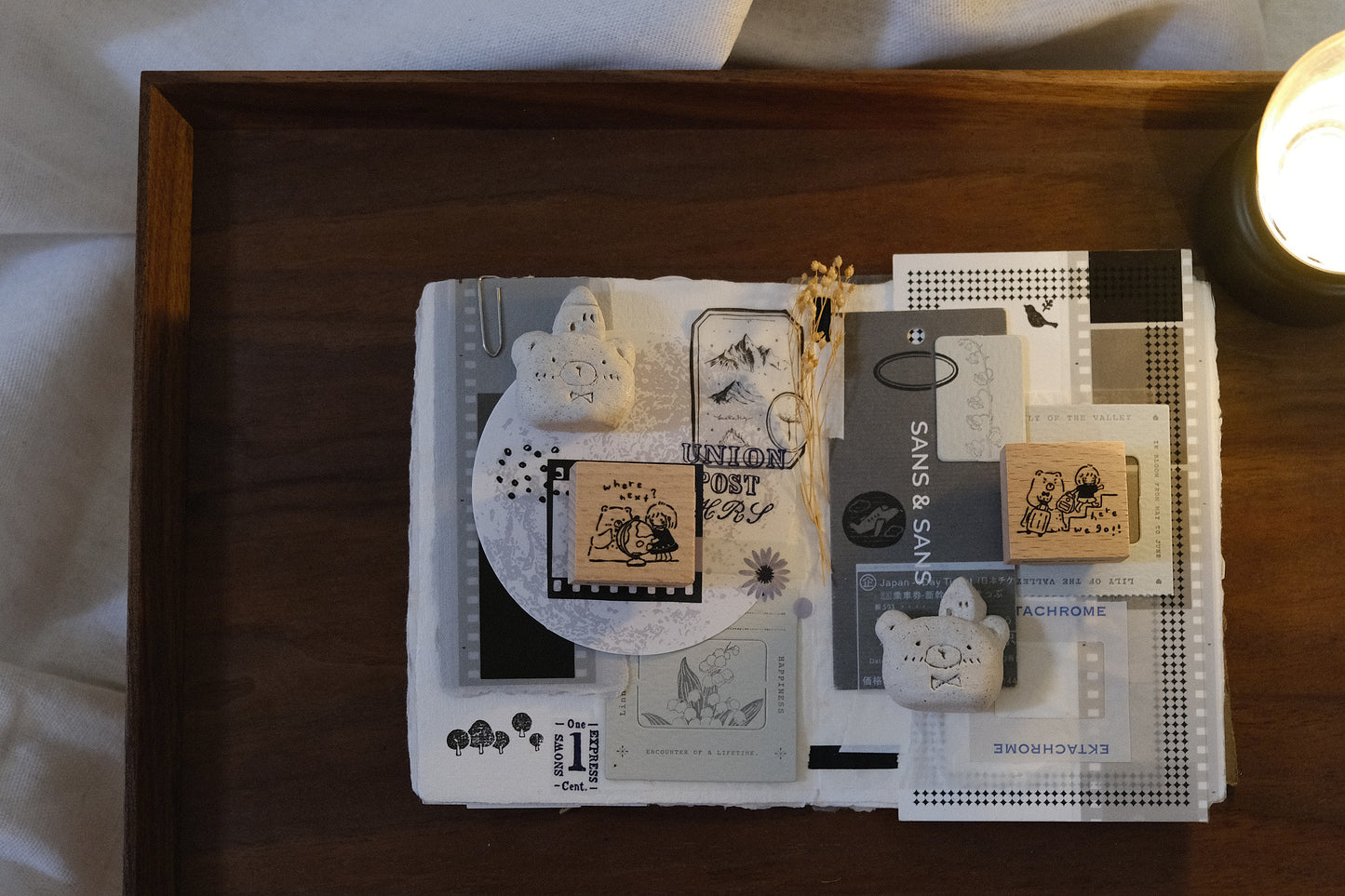 Eileen Tai Rubber Stamp - Bear&Girl Collection - Smaller Size