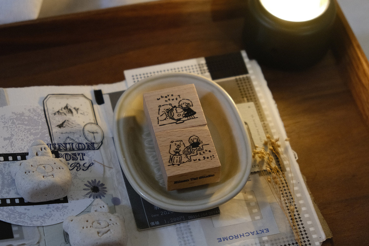 Eileen Tai Rubber Stamp - Bear&Girl Collection - Smaller Size