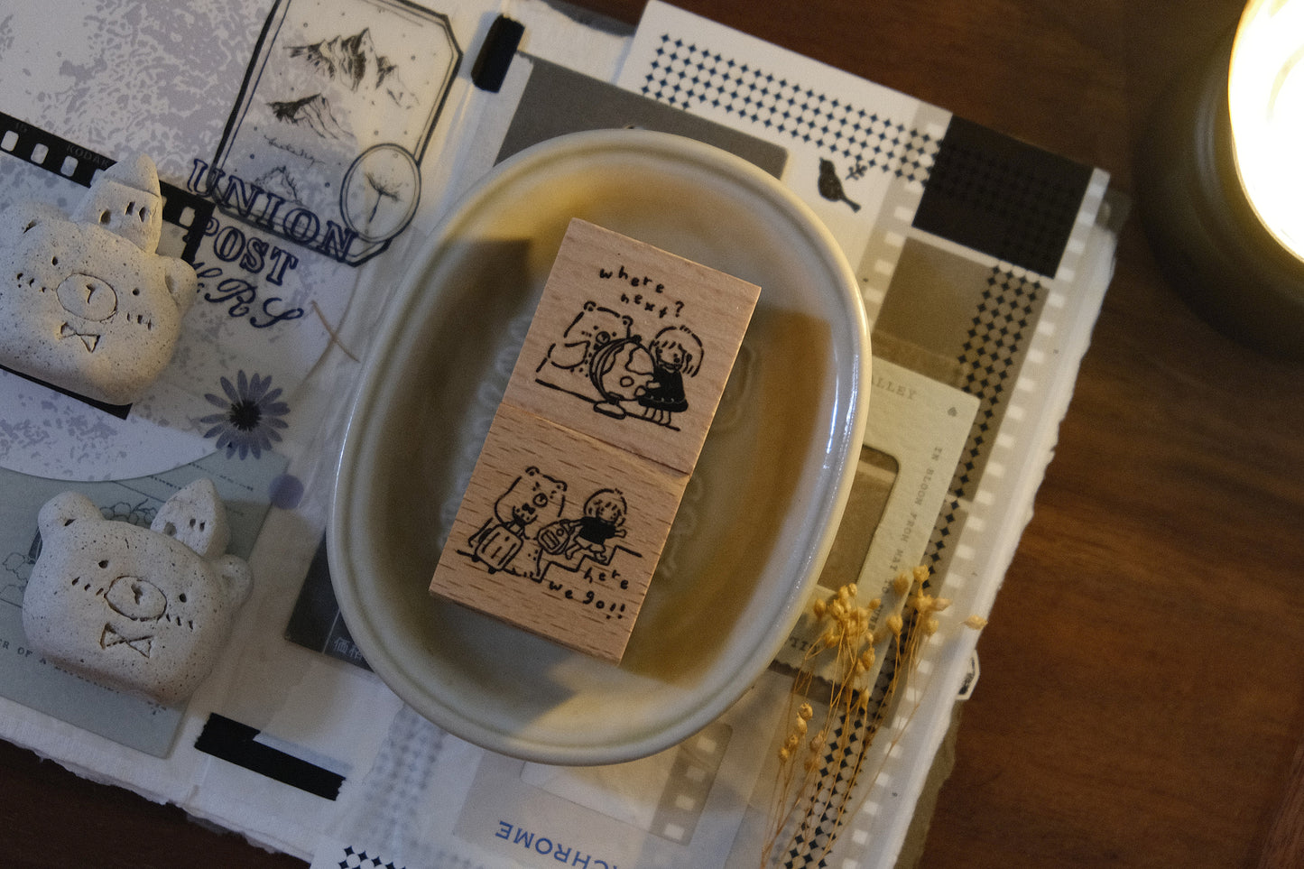 Eileen Tai Rubber Stamp - Bear&Girl Collection - Smaller Size