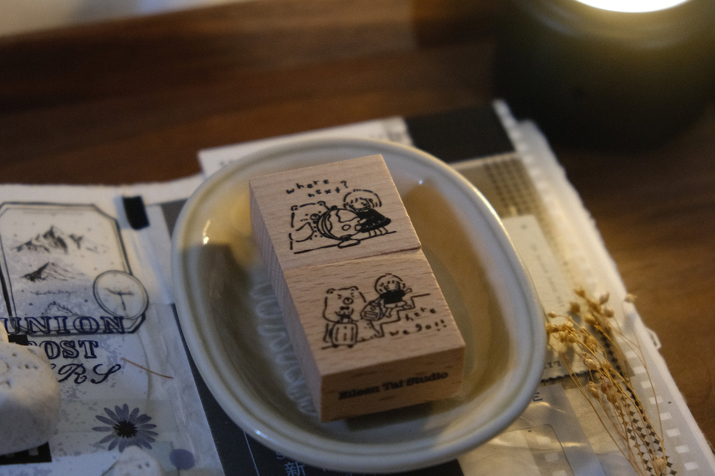 Eileen Tai Rubber Stamp - Bear&Girl Collection - Smaller Size