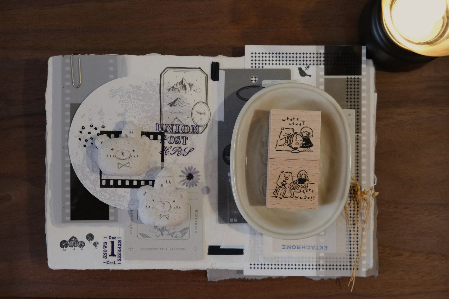 Eileen Tai Rubber Stamp - Bear&Girl Collection - Smaller Size