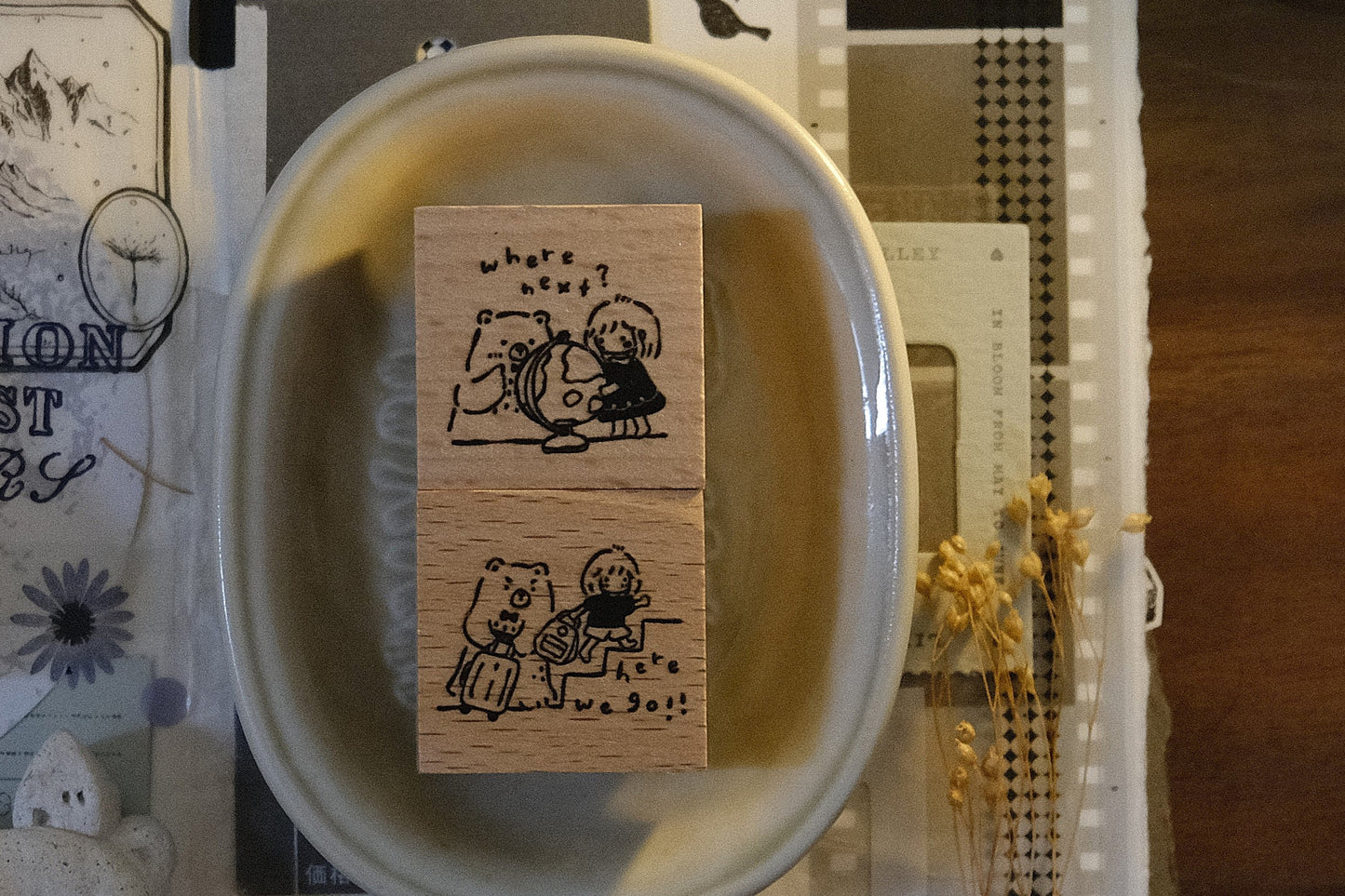 Eileen Tai Rubber Stamp - Bear&Girl Collection - Smaller Size