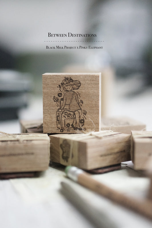 Pinky Elephant x Black Milk Project Rubber Stamp - Between Destinations