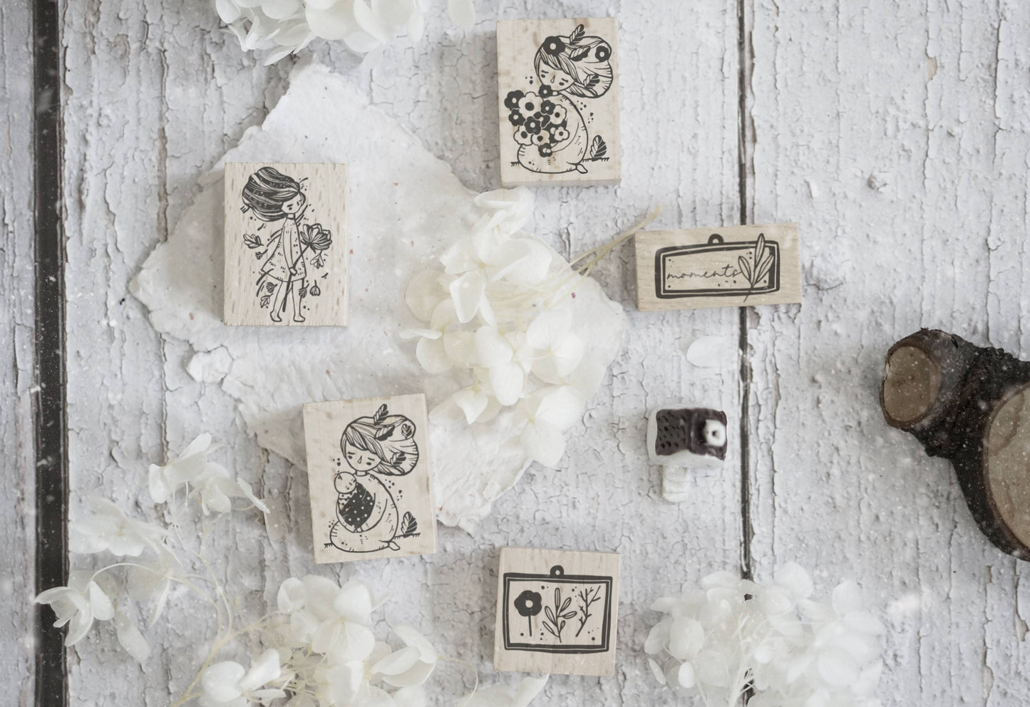 Black Milk Project Moments II Series Rubber Stamp - Flower Frame