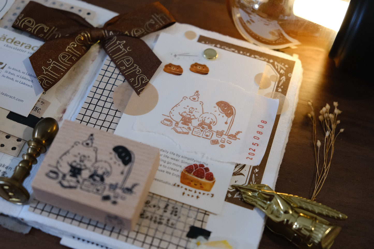 Eileen Tai Rubber Stamp - Bear&Girl Collection - Larger Size