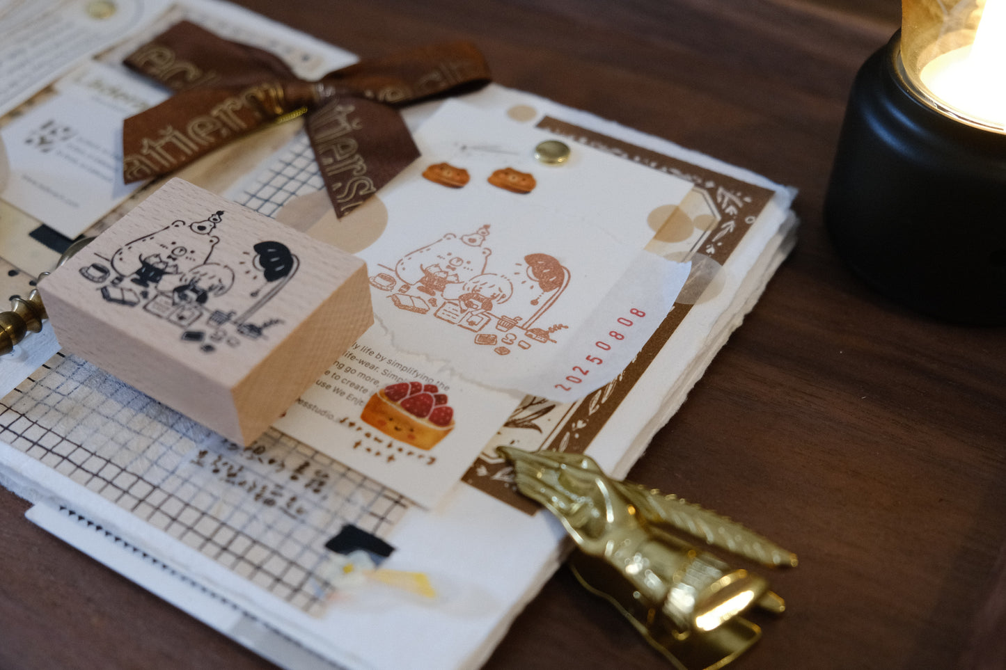 Eileen Tai Rubber Stamp - Bear&Girl Collection - Larger Size