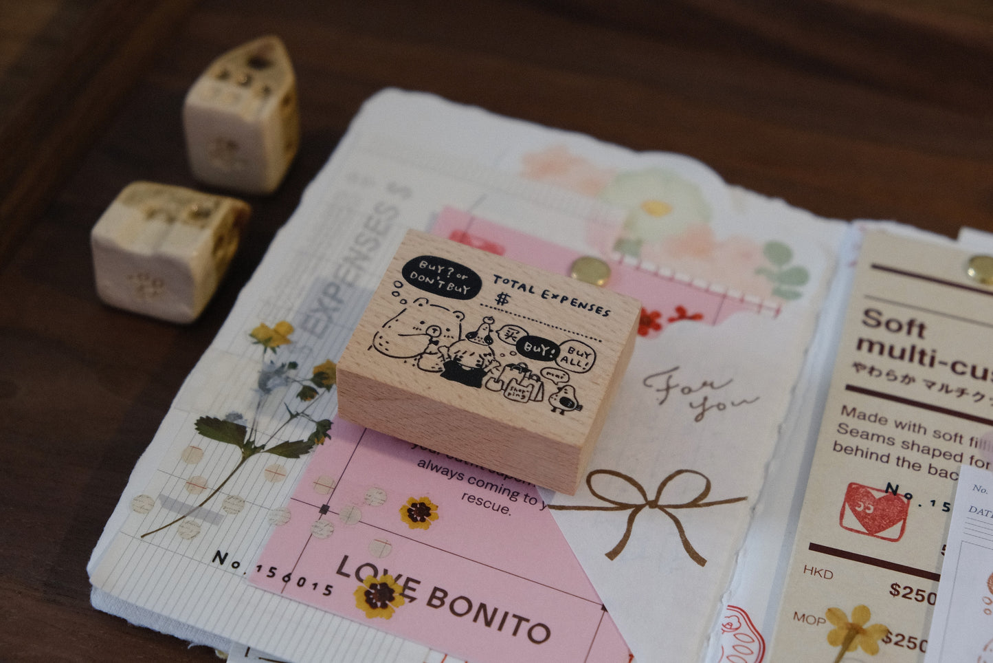 Eileen Tai Rubber Stamp - Bear&Girl Collection - Larger Size