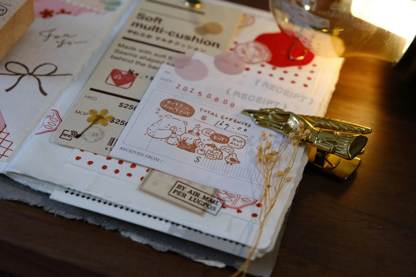 Eileen Tai Rubber Stamp - Bear&Girl Collection - Larger Size