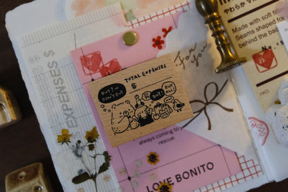 Eileen Tai Rubber Stamp - Bear&Girl Collection - Larger Size