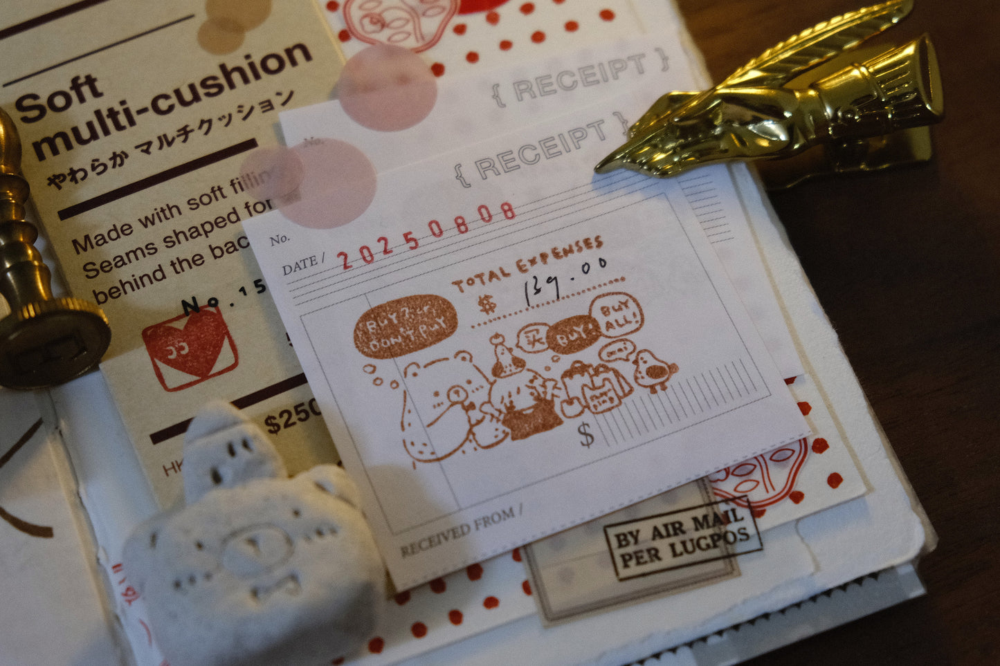 Eileen Tai Rubber Stamp - Bear&Girl Collection - Larger Size