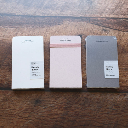 analogue keeper 6-month Handy Diary - undated, 3 colors
