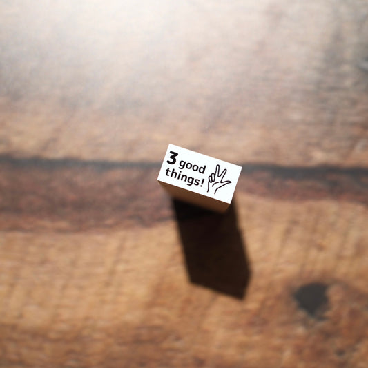 siawasehanko SUNKODO 3 Good Things Rubber Stamp