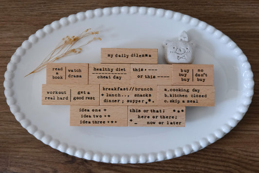 Eileen Tai Rubber Stamp - My Daily Dilemma, 10 Designs