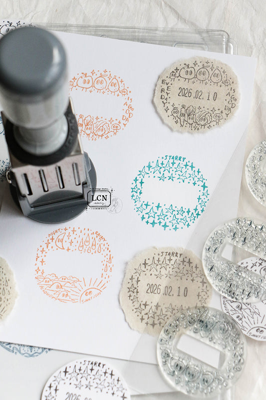 LCN Design Studio Crystal Date Stamp Set - Good Day