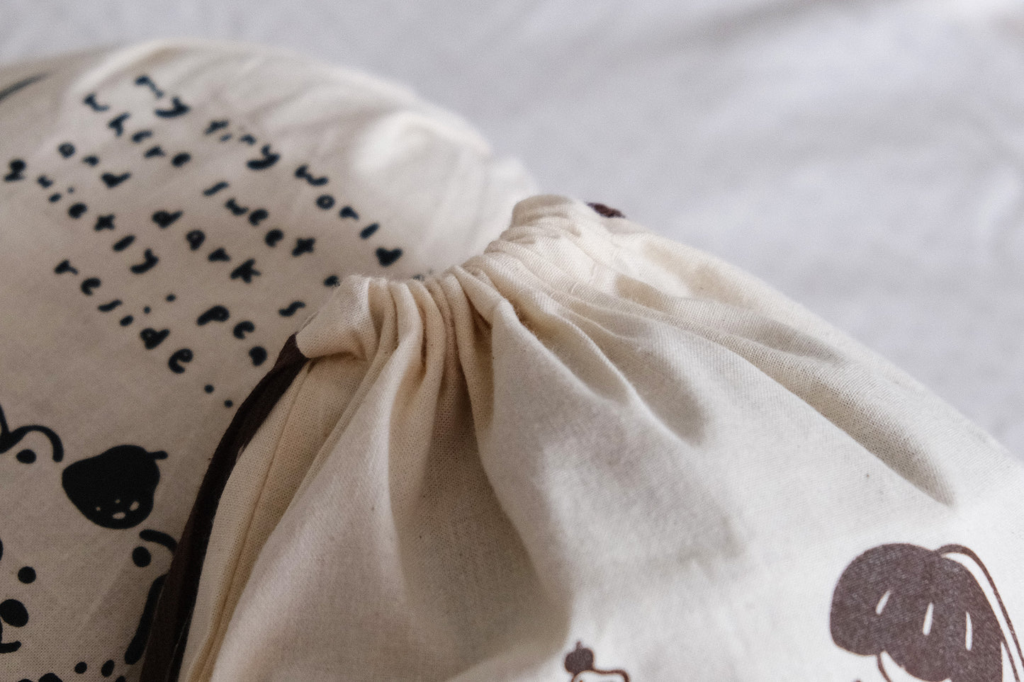 Eileen Tai Drawstring Pouch - One Stamp at a Time (Brown)