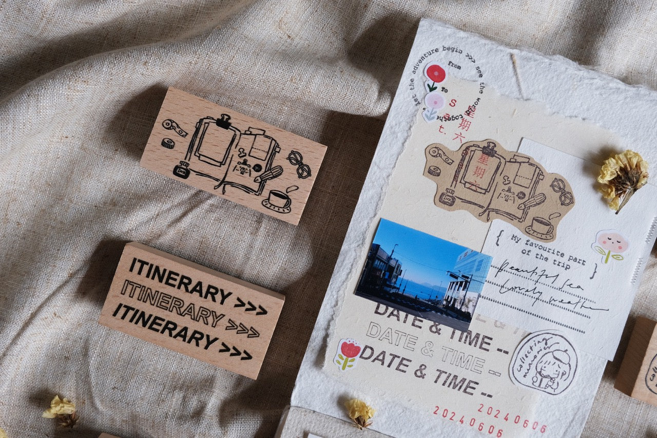 Eileen Tai Rubber Stamp - Travel Journaling Series - Larger Size