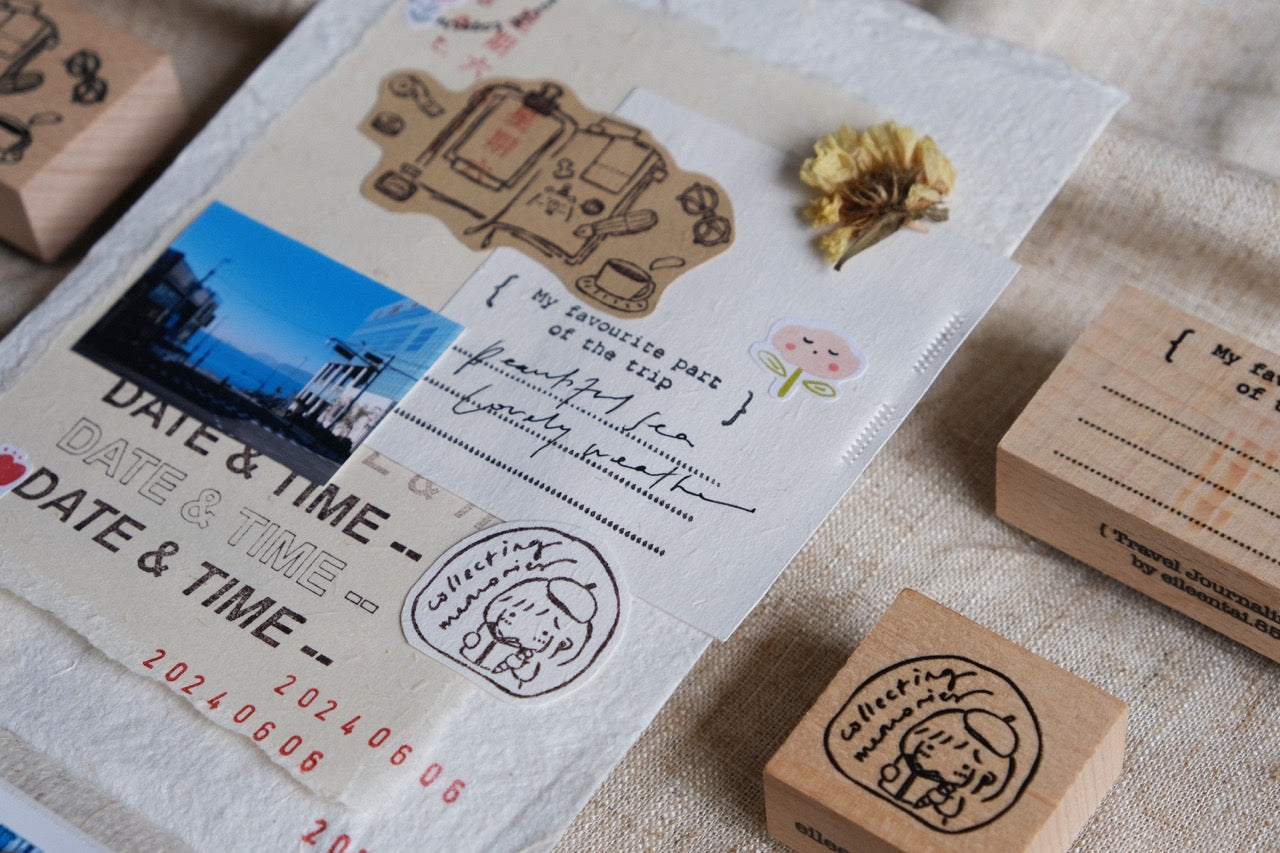 Eileen Tai Rubber Stamp - Travel Journaling Series - Smaller Size