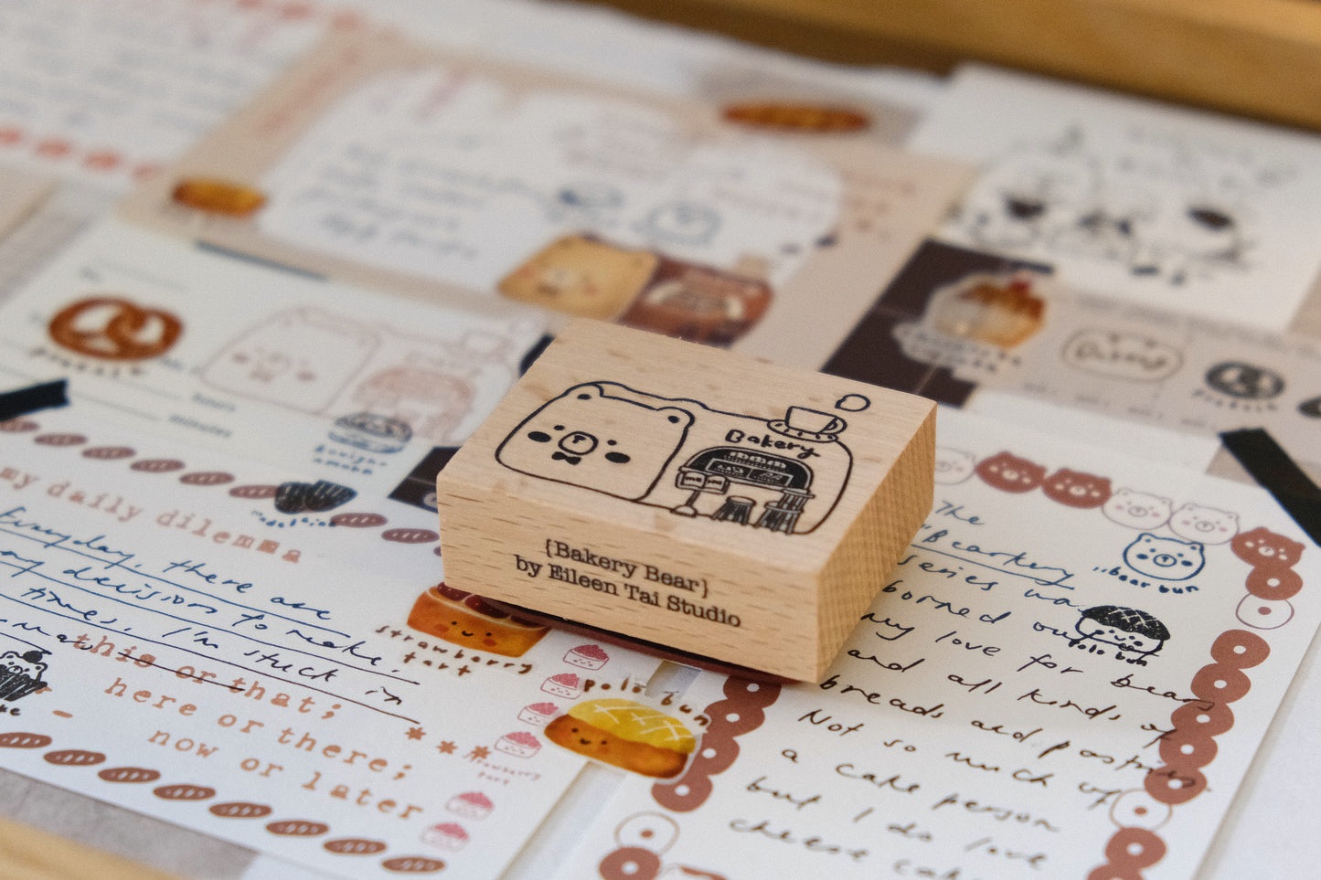 Eileen Tai Rubber Stamp - Bakery Bear