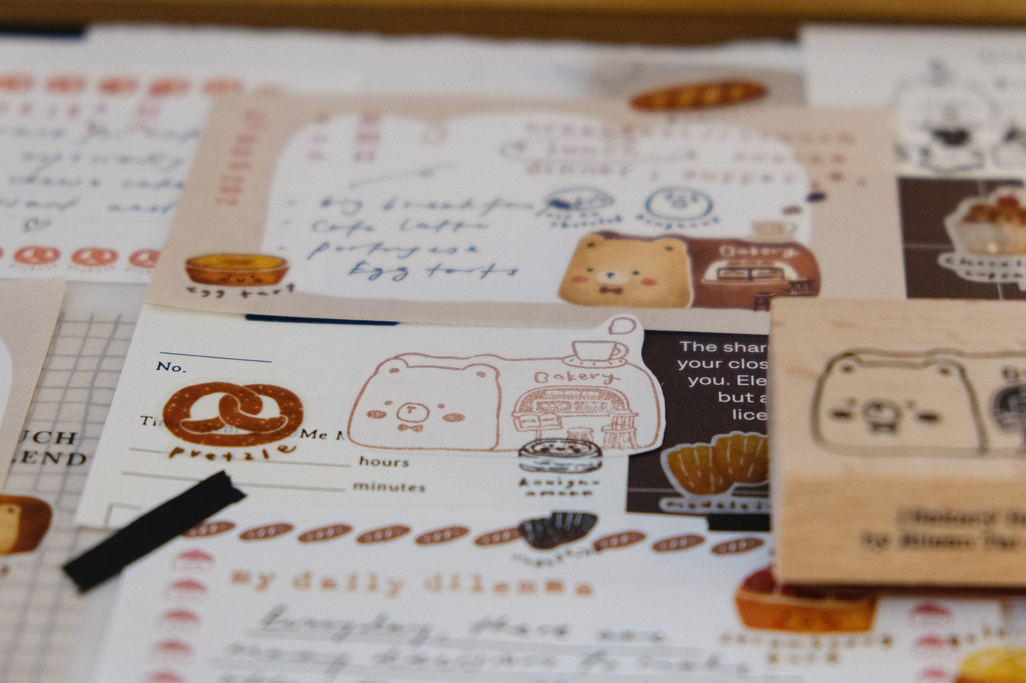Eileen Tai Rubber Stamp - Bakery Bear
