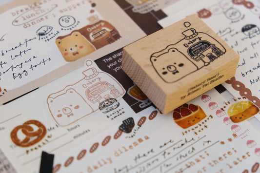 Eileen Tai Rubber Stamp - Bakery Bear