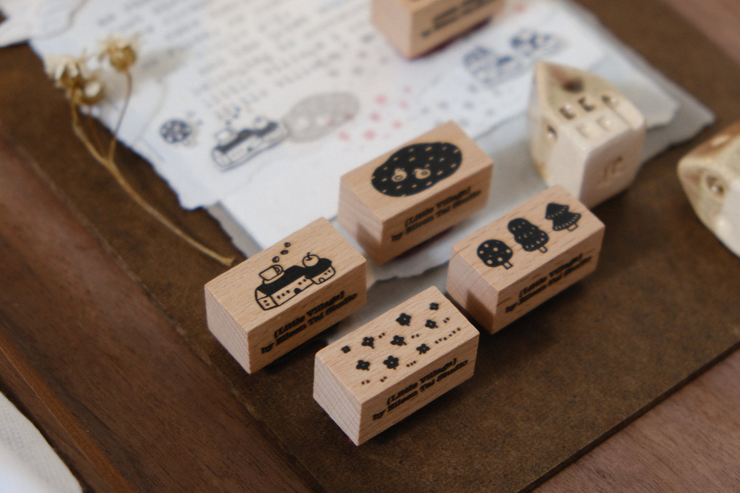 Eileen Tai Rubber Stamp Set - Little Village, Set A