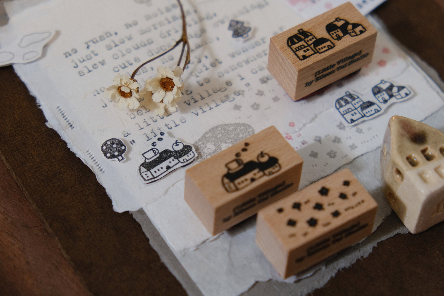 Eileen Tai Rubber Stamp Set - Little Village, Set A