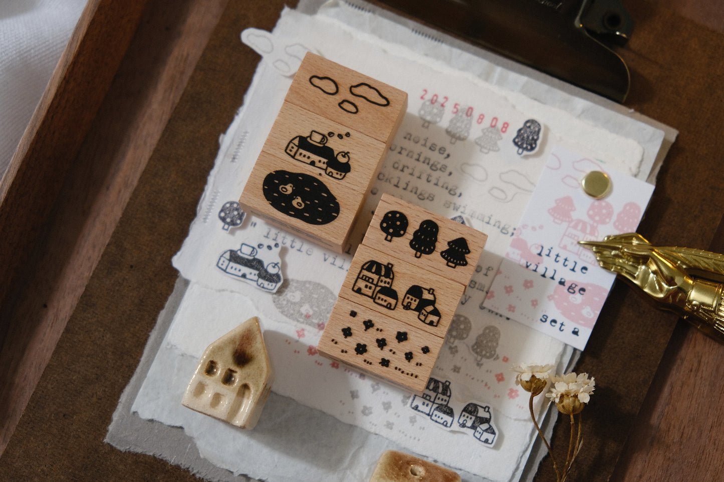 Eileen Tai Rubber Stamp Set - Little Village, Set A