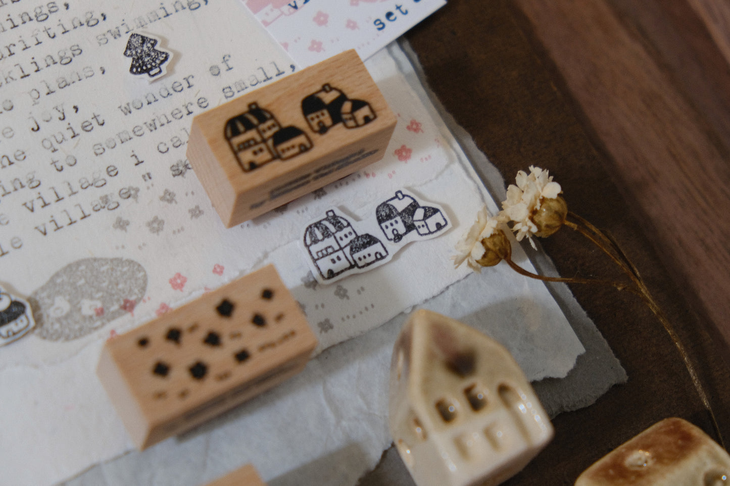 Eileen Tai Rubber Stamp Set - Little Village, Set A